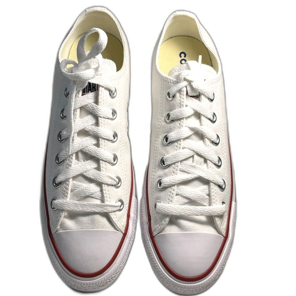 Converse Chuck Taylor All Star Unisex M-SZ7 W-SZ9 White Low Top Sneakers NEW - Picture 2 of 6